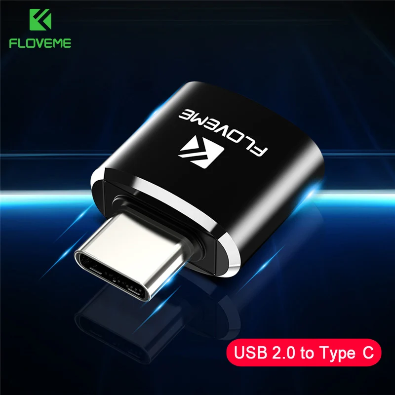 FLOVEME Micro USB мама к type C папа OTG адаптер для samsung S9 USB 2,0 мама к type C папа адаптер для huawei P20 Pro - Цвет: USB 2.0 To Type C