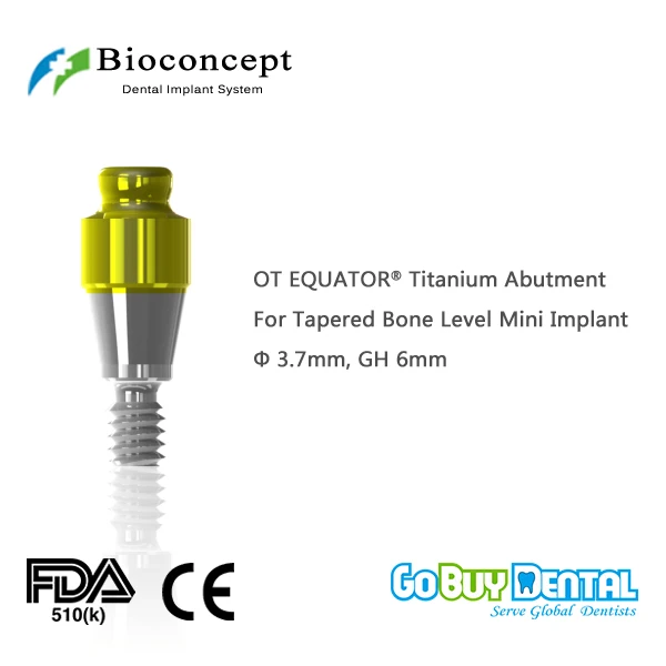 Абатмент титана OT EQUATOR для Osstem TSIII и Hiossen ETIII мини имплантат D3.7mm GH 6mm 338060 1|Модель
