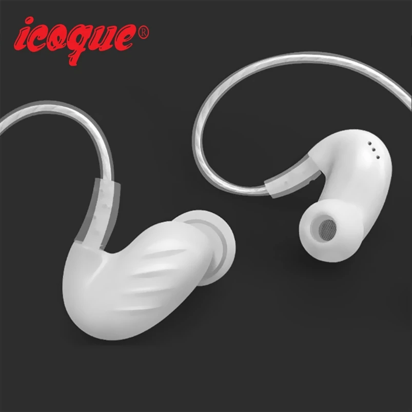 Icoque Проводные вставные наушники с микрофоном Hifi для iPhone samsung Xiaomi PC MP3 спортивные 3 5