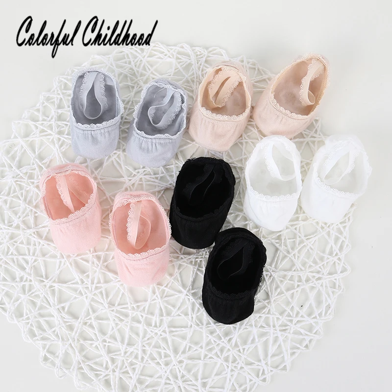 Новые Летние Стильные Детские невидимые носки с кружевными краями чулочно