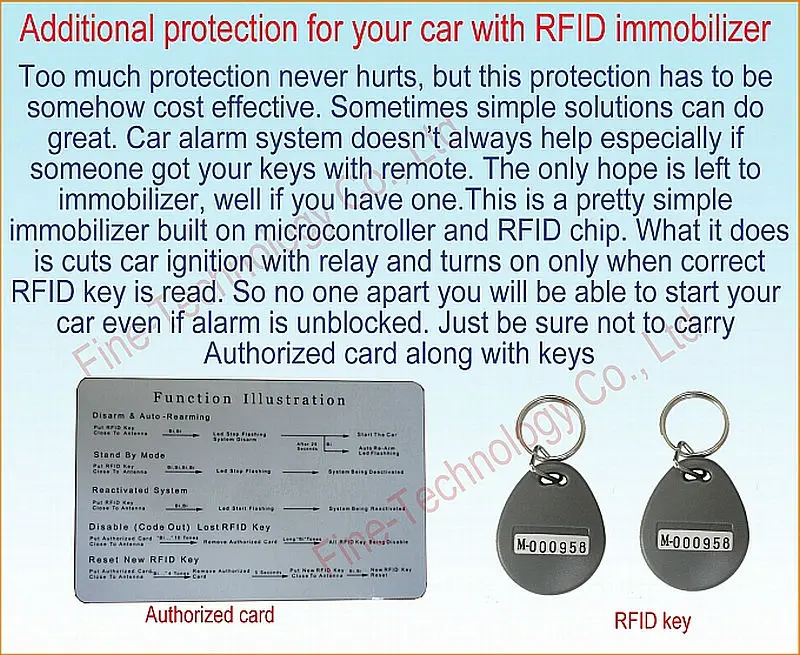 Реле сигнала частота 125 кГц RFID односторонняя Автомобильная сигнализация