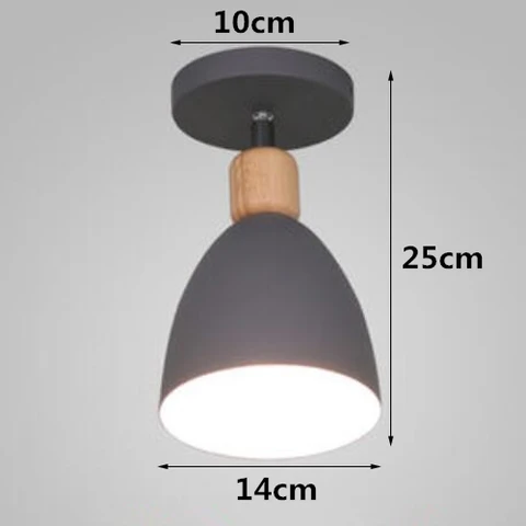 Скандинавский светодиодный потолочный светильник, новый дизайн, современная деревянная лампа E27 для кухни, фойе, коридора, Железный Абажур, освещение