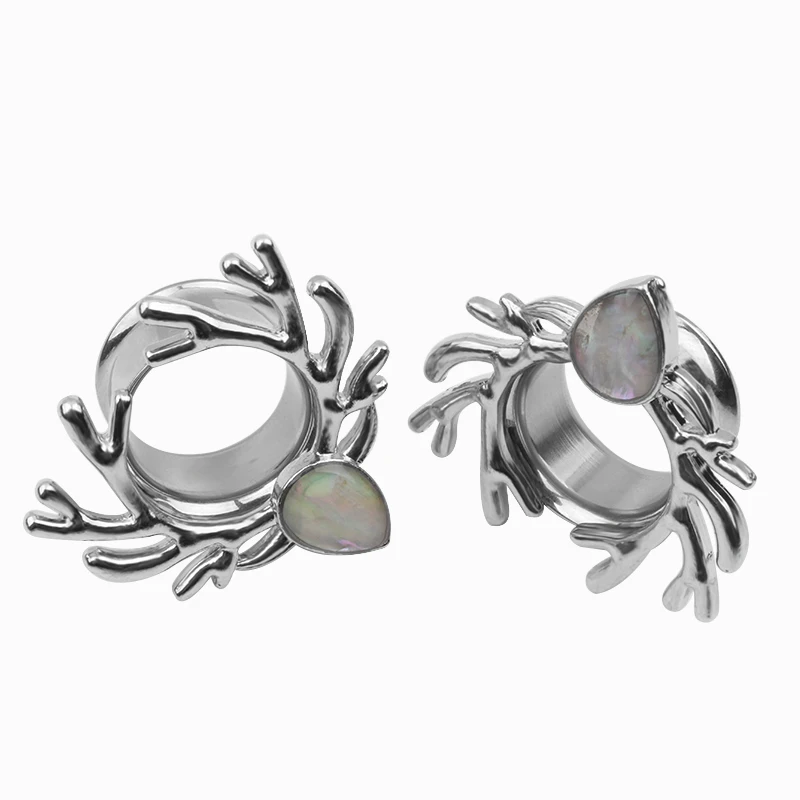 Пара новинка модные ювелирные изделия затычки для ушей лого оленя туннель