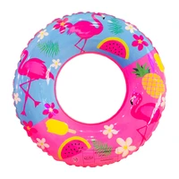 2019 hot printing flamingo inflatable swimming float tube raft adult kids giant pool floats swim ring summer water fun pool toys