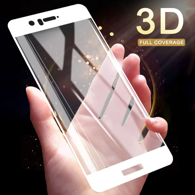 Закаленное стекло 3D 9H Защита экрана для Huawei P8 Lite 2017 Защитная пленка Honor 8C 8X Play Nova 2 3