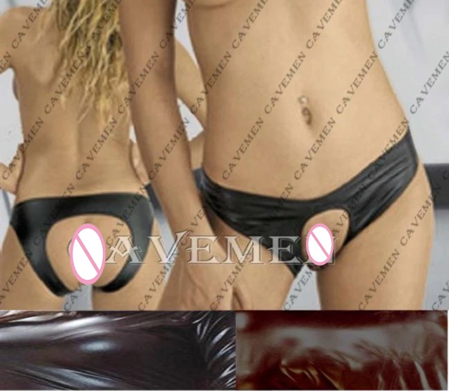 Кожаная одежда без промежности * 2470 женская футболка с Т образной спиной Бикини