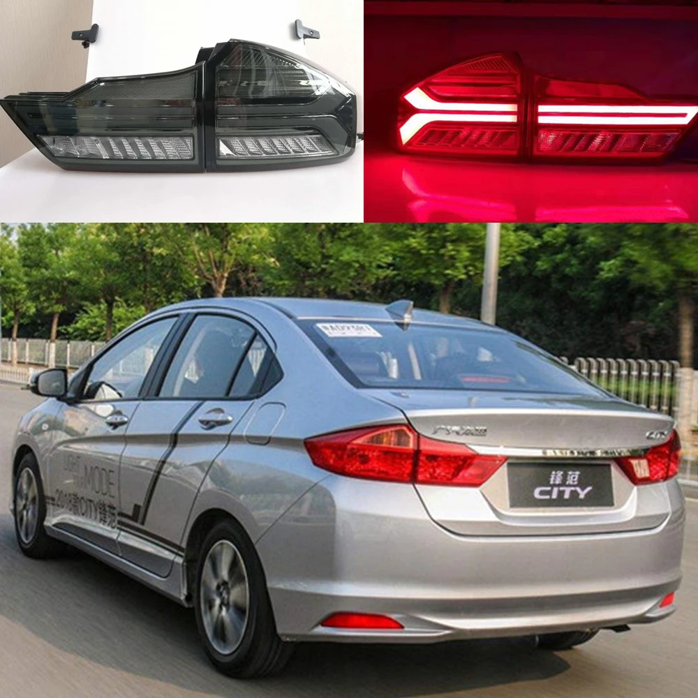Автостайлинг задние фонари для Honda City 2014 2015 2016 2017 2018 светодиодные противотуманные