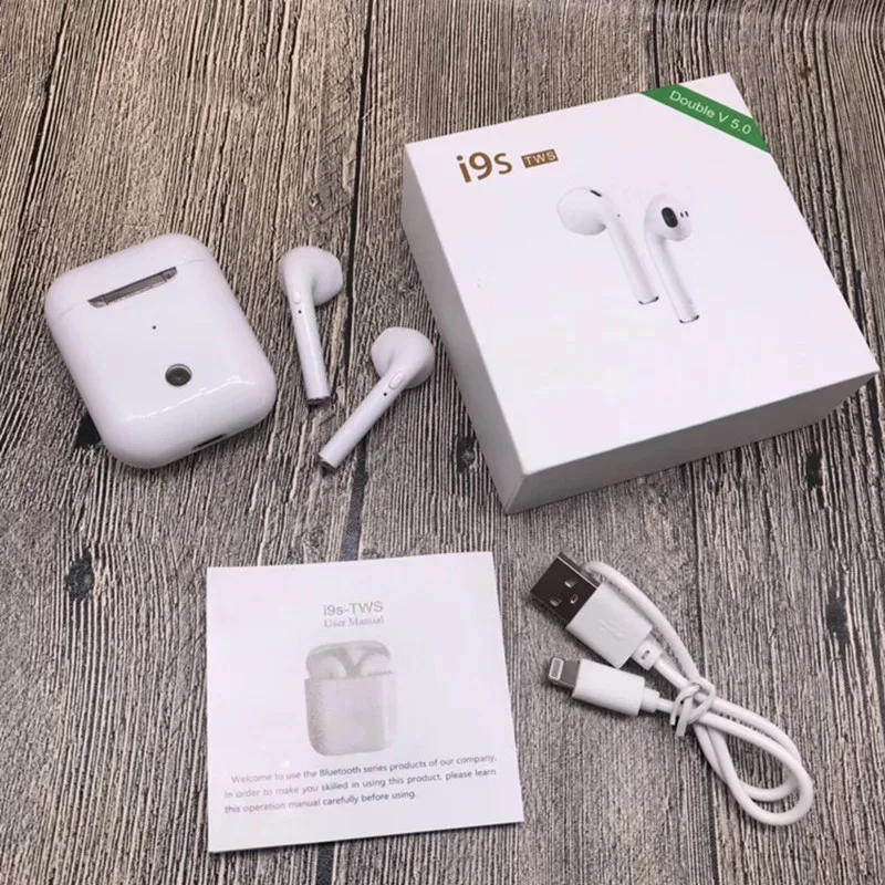 FMAN I9S наушники-вкладыши TWS с Беспроводной наушники Портативный 5,0 Мини Bluetooth наушники, вставляющиеся в уши, Беспроводной наушники с зарядный чехол
