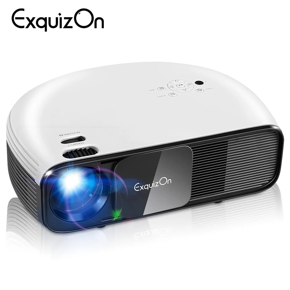 Exquizon CL760 3200 люмен 1280*800 проектор Поддержка видео аудио 1080P HD домашний кинотеатр с USB