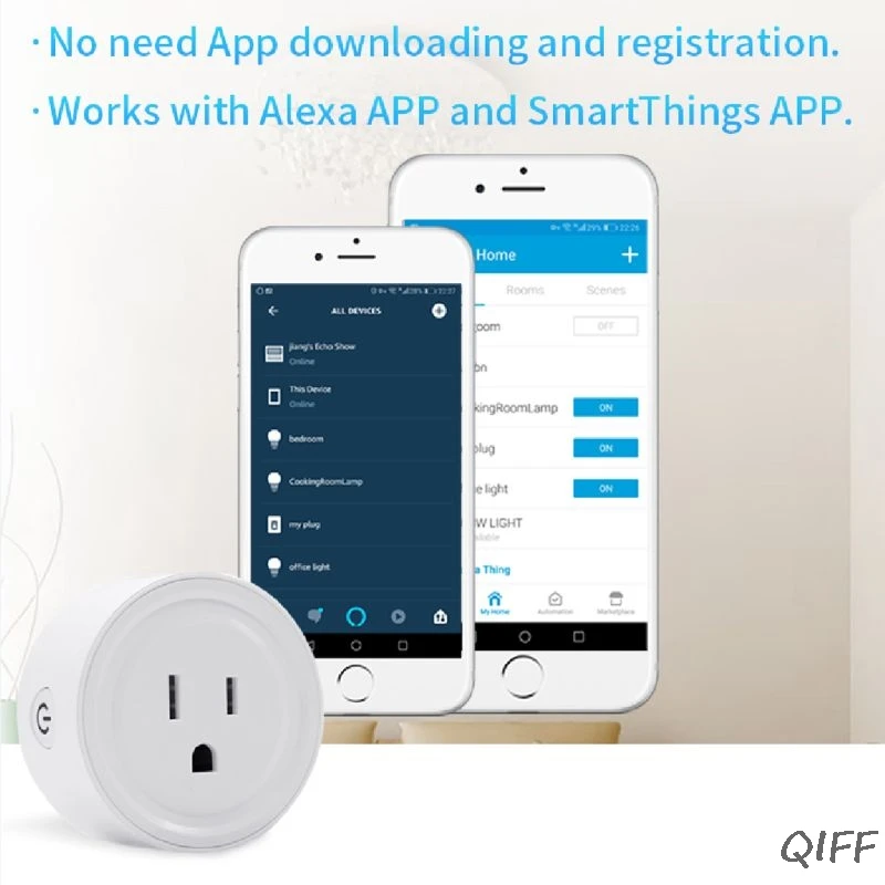 Штепсельная вилка США WiFi умная розетка штепсельная ZigBee контроллер беспроводной