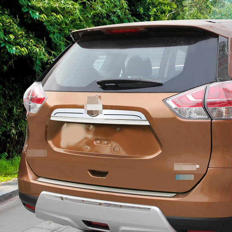 1 шт. для Nissan Rogue 2014-2017 Хром Нержавеющая сталь Верхняя задняя дверь багажника