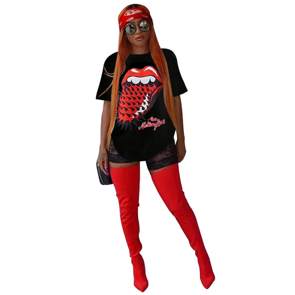 Женская летняя футболка большого размера стиль Харадзюку Новое поступление