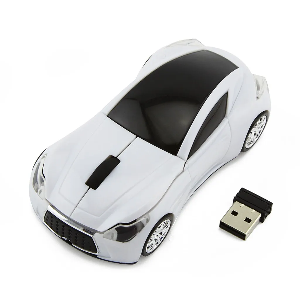 2 4 GHz 1200 точек/дюйм Беспроводная оптическая мышь USB Rolling Car Модель для планшетных ПК