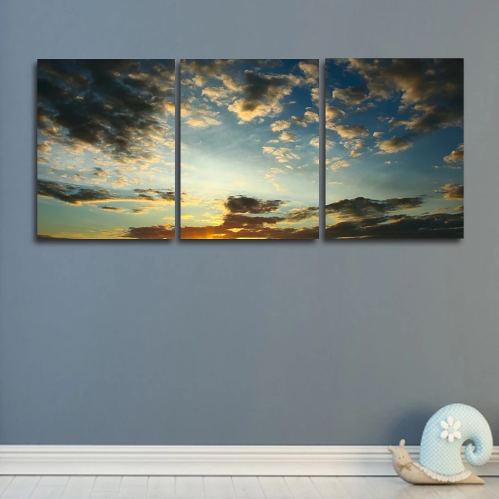 Без рамки Aurora Clouded Sunrset Scenic Canva картина на стену Unigue для гостиной спальни