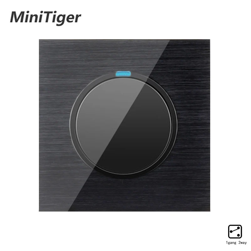 Настенный выключатель Minitiger роскошный переключатель из алюминия с светодиодный