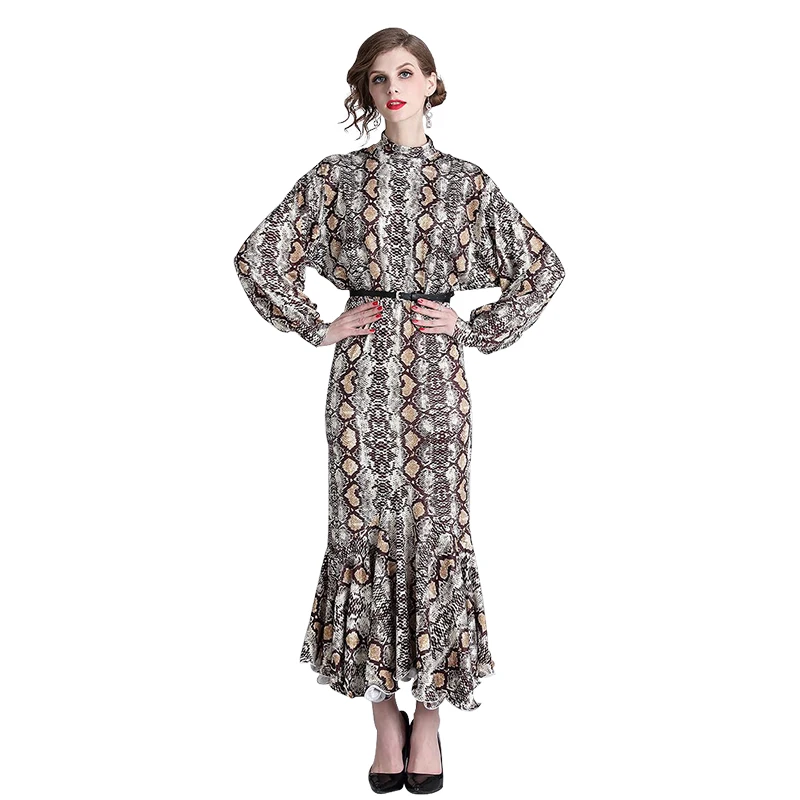 Cncool/Новинка 2019 года стильное сексуальное облегающее платье русалки с принтом