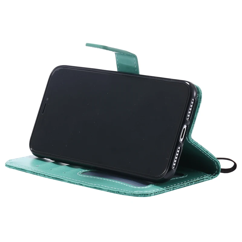 Модный кожаный флип-кошелек тисненый виноградный Мягкий силиконовый чехол для