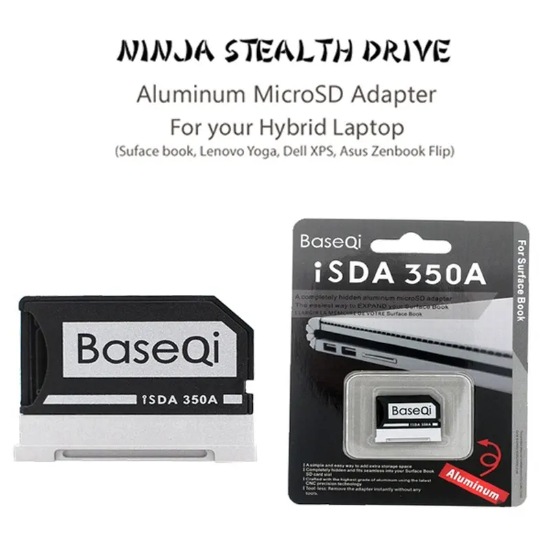 Оригинальный алюминиевый адаптер для карты Micro SD MiniDrive от Baseqi ноутбука с откидной