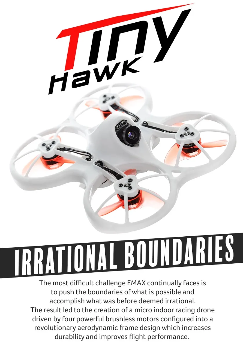 Emax Tinyhawk Крытый FPV гоночный Дрон F4 4в1 3A 15000KV 37CH 25 МВт 600TVL VTX 1S BNF/RTF с пультом дистанционного управления Frsky