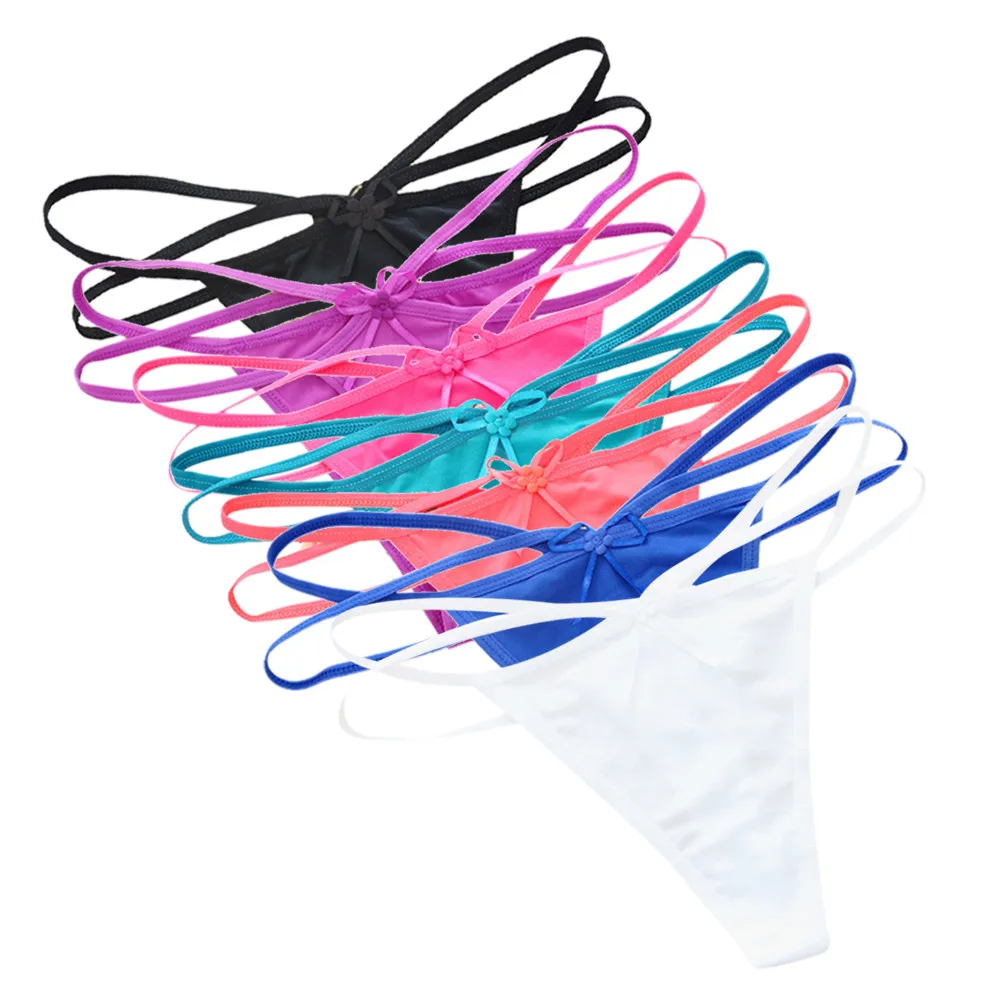 7pcs/pack Thongs On For Women Sexy Panties G-String on Mujer Bragas Lingerie Female Thong Knickers Ladies Underwear intimo donna | Женская