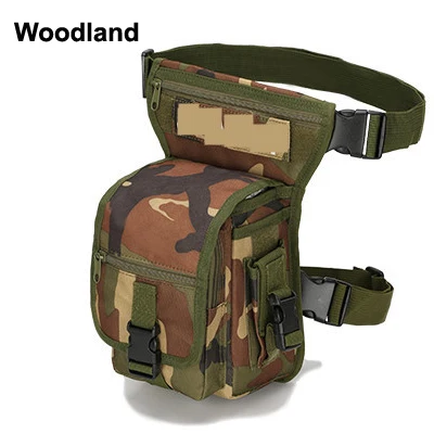 Woodland Спортивная сумка На открытом воздухе тактическая страйкбольная походная камуфляжная 1000D многофункциональная тактическая поясная сумка для ног для кемпинга HT19-005 - Цвет: Woodland