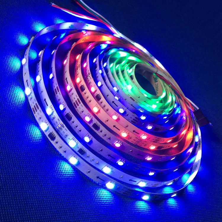 5 м 5050SMD RGB светодиодная гирлянда WS2811 IC Индивидуально Адресуемая 30 светодиодов/м