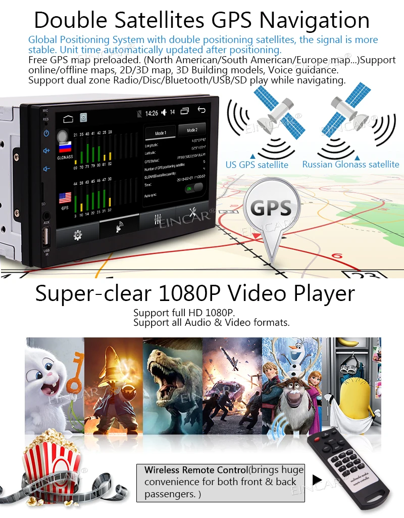 7 дюймовый сенсорный экран зеркальное отображение телефона Android 6 0 FM/AM