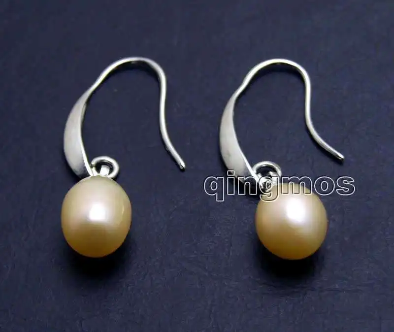 Крючок-подвеска из натурального пресноводного жемчуга 7-9 мм Earring-ear536 | Украшения и