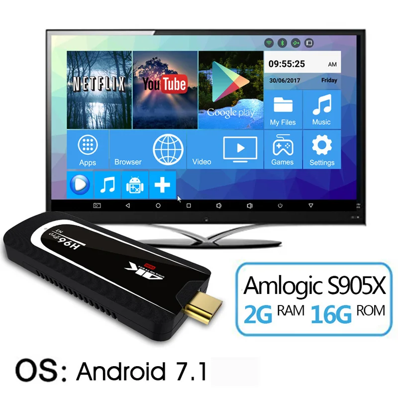Wechip H96 Pro H3 2G/16G Android 7 1 ТВ box Amlogic S905X 4 ядра 2 г 5G двухъядерный процессор Wi-Fi палка BT 0 4K