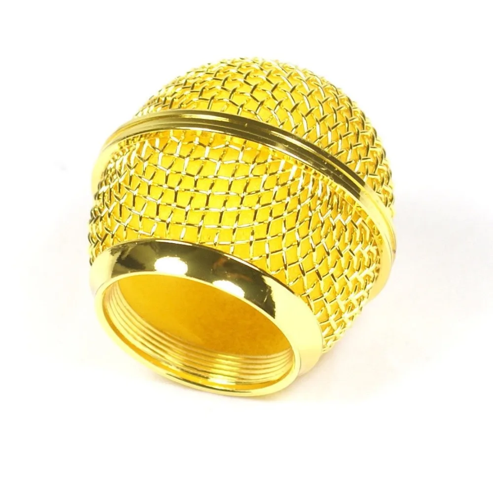 Экран с двумя золотыми микрофонами для микрофона | Электроника