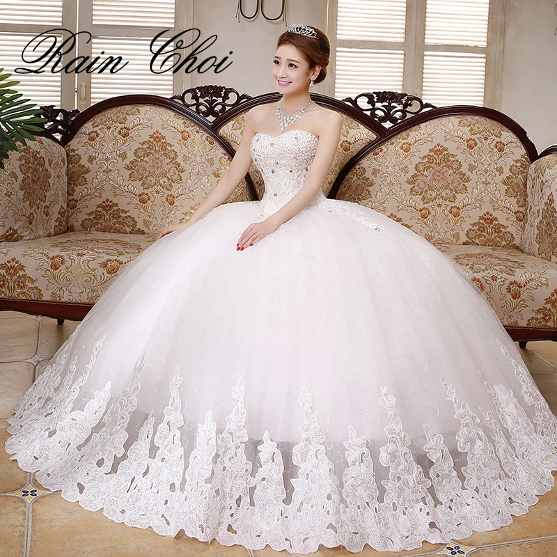 

Vestido De Noiva Lace Elegant Ball Gown Sweetheart Appliqued Bridal Wedding Dress 2020