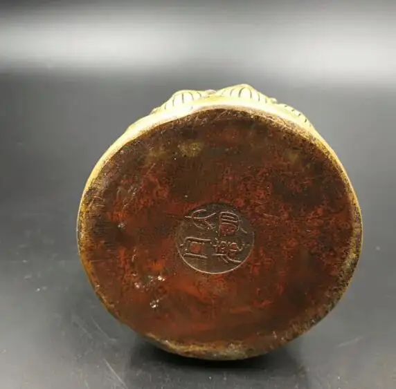 

China pure brass western three sacred Buddha Standing lotus statue