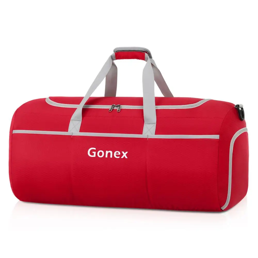 Red Gonex 70L складываемая дорожная сумка, легкая сумка для багажа, сумка на плечо, удобная сумка для отдыха на природе, Студенческая, походная, деловая - Цвет: Red