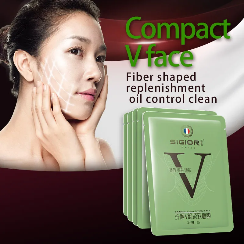 Уход За Кожей Бренда SIGIOR V Лицо Укрепляющий Зеленой Маской 10 шт. Гиалуроновая