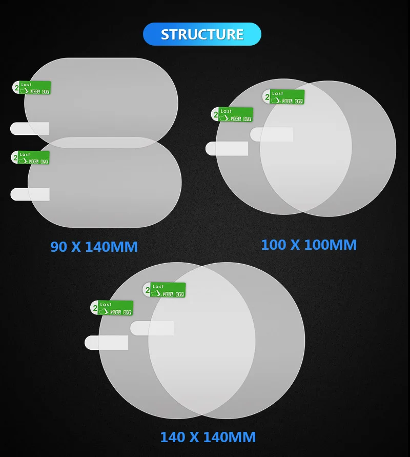 2 шт. защита от дождя для автомобиля непромокаемое Автомобильное Зеркало