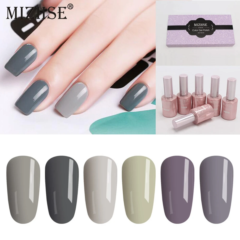Набор гель лаков для ногтей MIZHSE в подарочной коробке гибридный полуперманентный