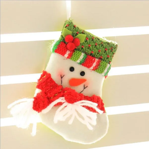 Прекрасный небольшой Рождественские носки рождественские украшения Одежда на