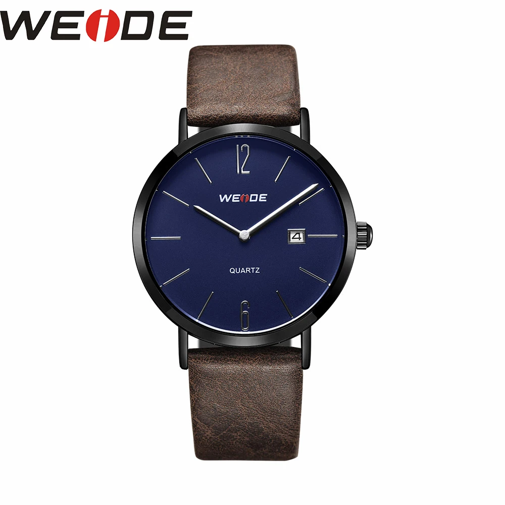 WEIDE 2019 PU ремешок Мужские Аналоговые Кварцевые спортивные наручные часы