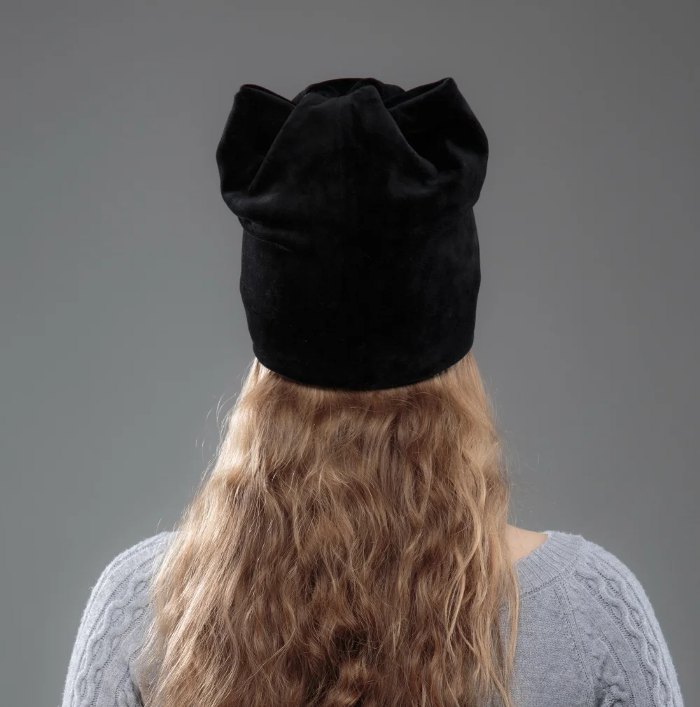 Дизайн, женские шапочки, Skullies, для девушек, милая, Осень-зима, шапка с кошачьими ушками, блестящие стразы, металлические, цветочные, зимние шапки
