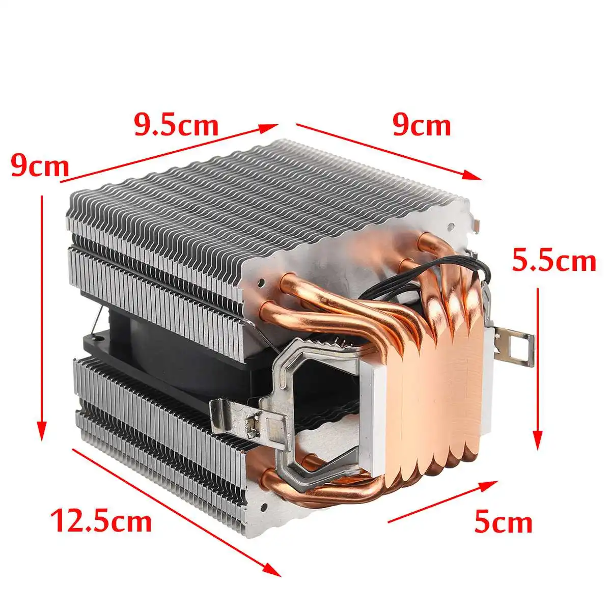6xCopper тепловые трубки Blue светильник 3/4Pin Процессор Вентилятор охлаждения один двойной вентилятор радиатора для Intel 775/1150/1151/1155/1156/1366 для AMD