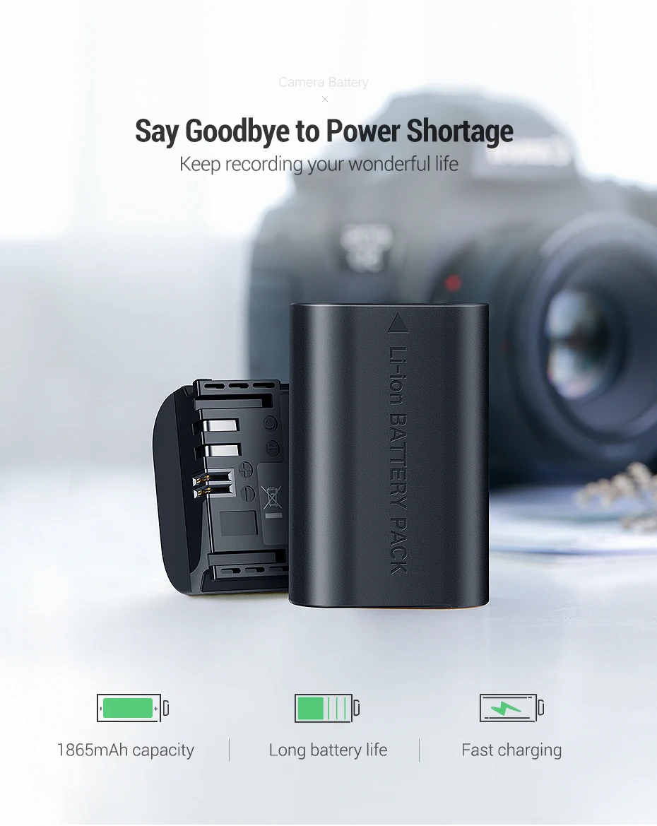Ugreen LP-E6 Камера Батарея 1865 мАч для Canon LP E6 EOS 5D Mark 4/3/2 60D 5D4 70D 6D 6D2 5D2 7D 7D2 80D 5DS Камера батареи
