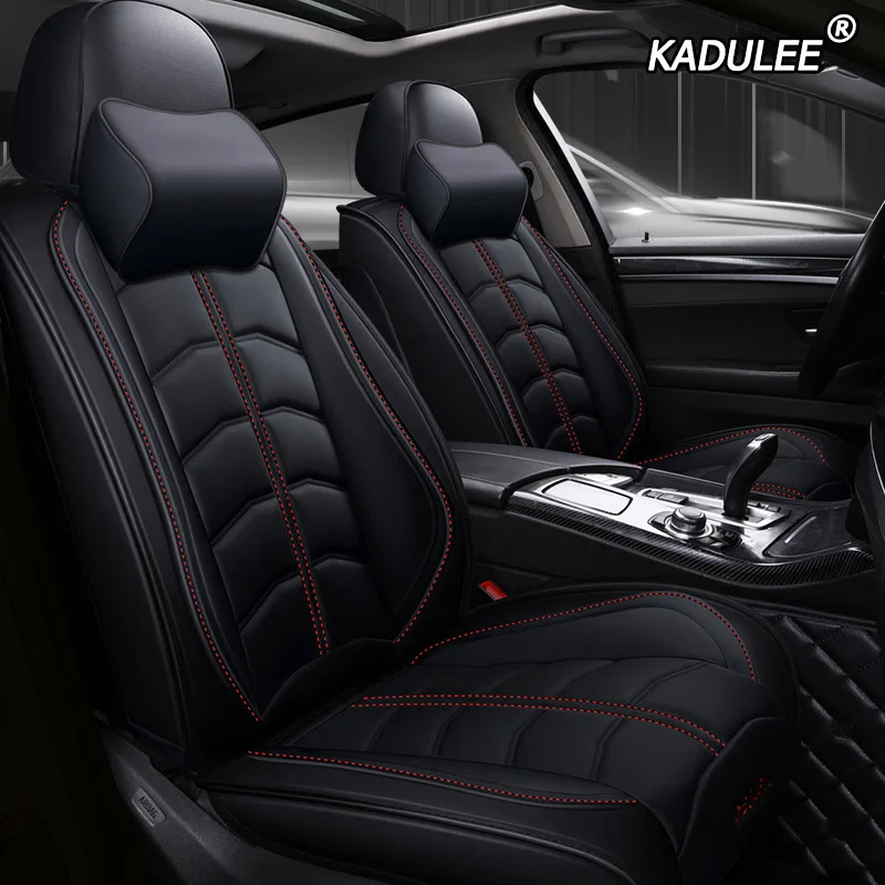 Deluxe Edition KADULEE роскошные кожаные автомобильные чехлы на сиденья для Land Rover Discovery Sport freelander Range Sport Evoque Defender авто аксессуары - Название цвета: Deluxe Edition