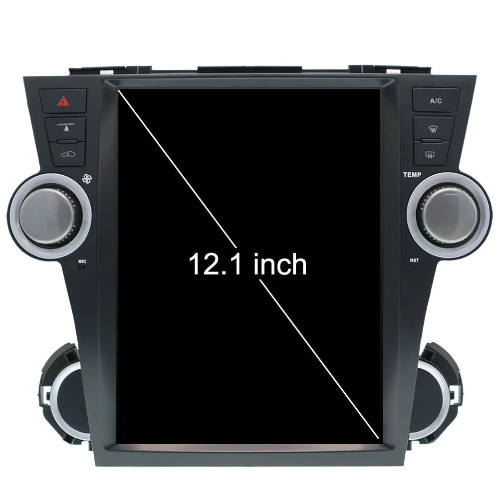 Aotsr Android 6 0 Тесла стиль автомобильный без DVD-плеера GPS навигация для Toyota Highlander 2009- 2013