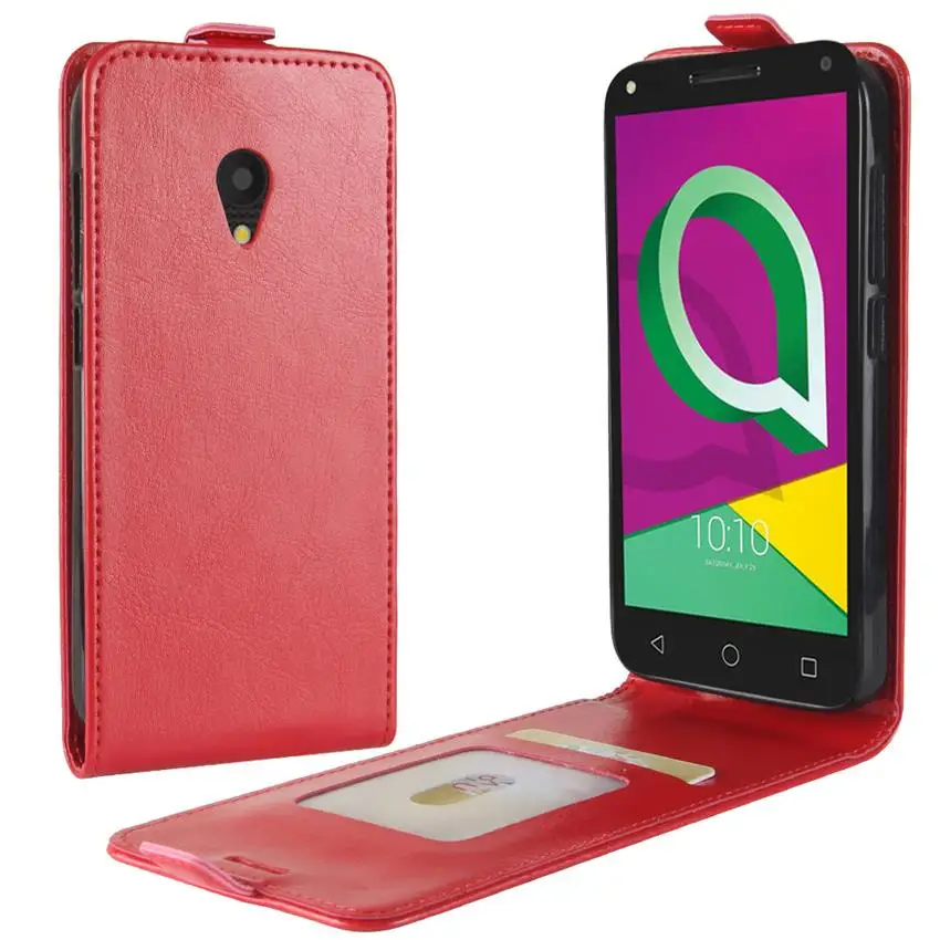 Чехол для Alcatel U5 3G 4G HD чехол бумажник обложка на заднюю панель из искусственной
