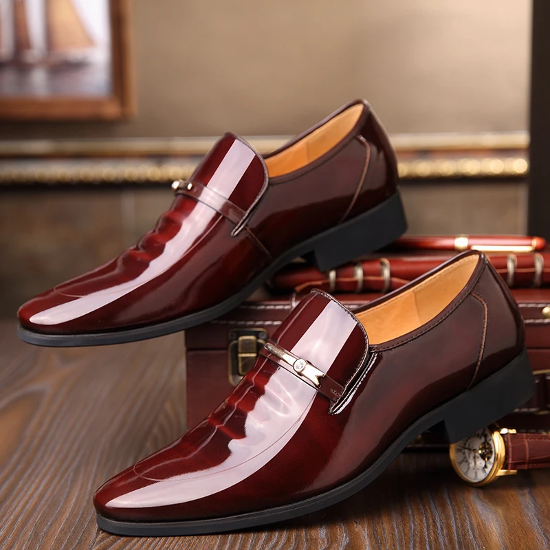 Мужские туфли из воловьей кожи для отдыха бизнеса свадьбы вечеринки
