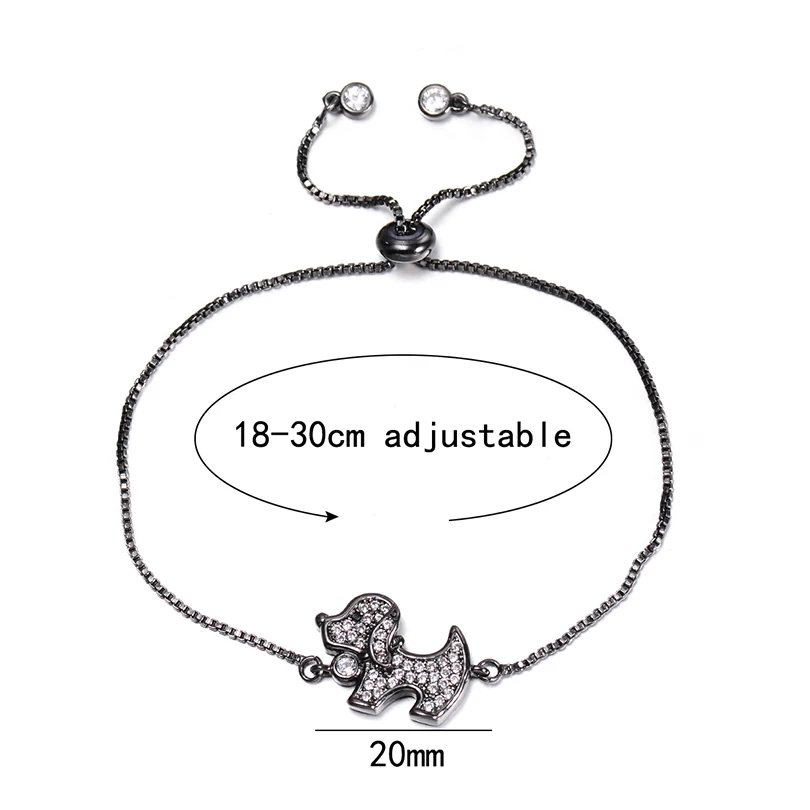 Милые детские медные ювелирные изделия Pipitree с кубическим цирконием для щенков