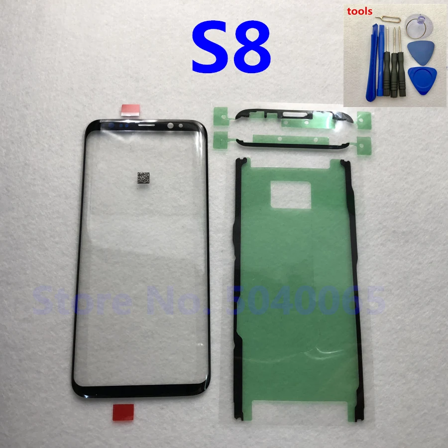 Для Samsung Galaxy S8 g950 G950F оригинальный телефон передняя внешняя стеклянная панель для