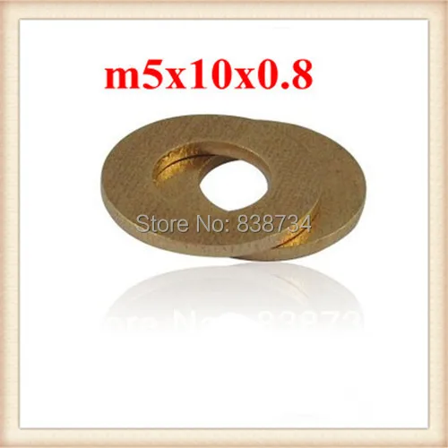 

100pcs m5x10x0.8 brass plain washer flat washer