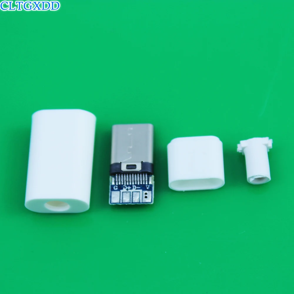Cltgxdd 4 в 1 Micro USB штекер usb терминал разъемы тип сварки хвост зарядки разъем белый