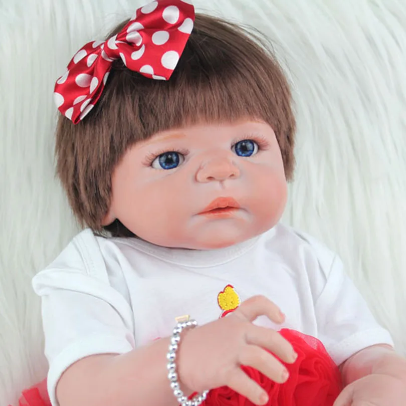Кукла реборн силиконовая Реалистичная для новорожденных принцесс 55 см 22